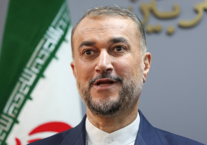 Ngoại trưởng Iran Hossein Amir-Abdollahian phát biểu tại Beirut, Lebanon ngày 10/2. Ảnh: Reuters