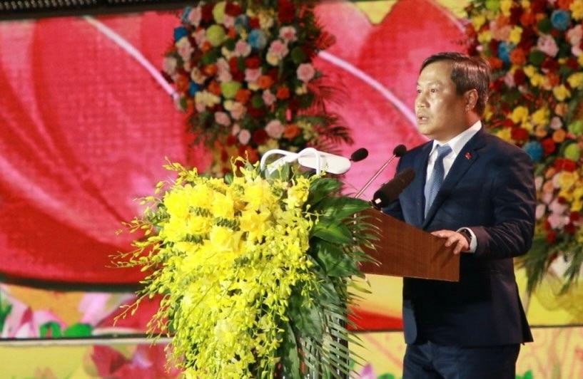 Ông Vũ Đại Thắng - Bí thư Tỉnh ủy Quảng Bình phát biểu tại chương trình. Ảnh: Công Sáng