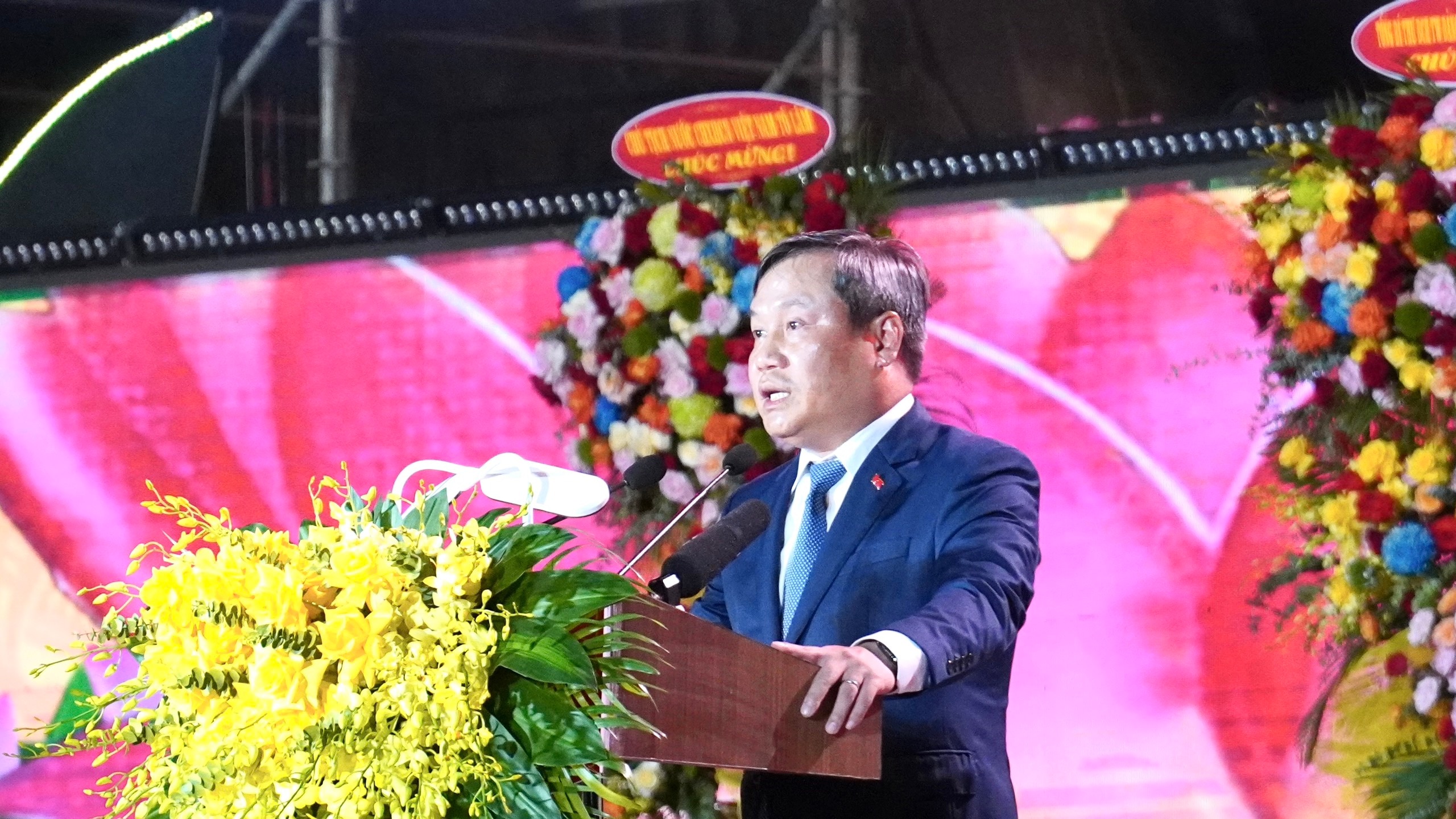 Bí thư Tỉnh ủy, Trưởng đoàn ĐBQH tỉnh Quảng Bình Vũ Đại Thắng đã đọc diễn văn tại Lễ kỷ niệm 