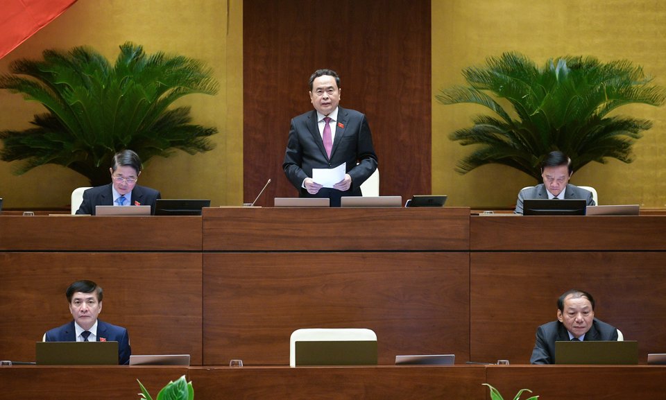 Chủ tịch Quốc hội Trần Thanh Mẫn điều hành phiên chất vấn 
