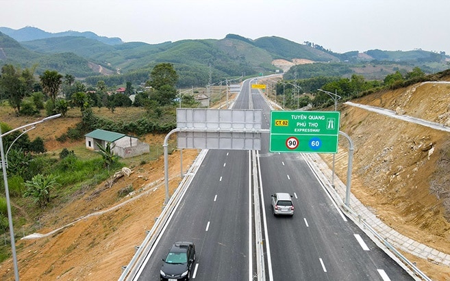Một đoạn cao tốc Tuyên Quang - Phú Thọ.