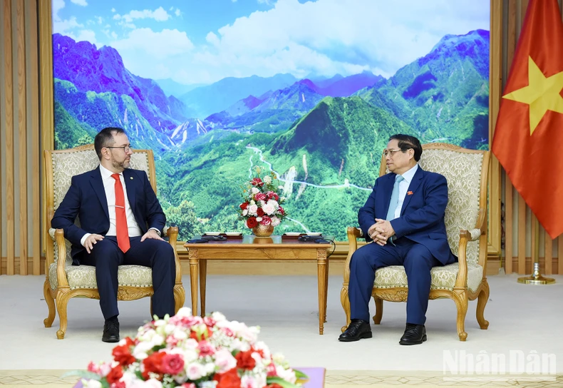 [Ảnh] Thủ tướng Phạm Minh Chính tiếp Bộ trưởng Ngoại giao Venezuela ảnh 2