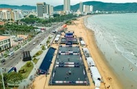 Ngày 6 - 9/6, tại phố biển Quy Nhơn diễn ra Giải Thi đấu Teqball Thế giới 2024 (Ảnh: Rom Story).