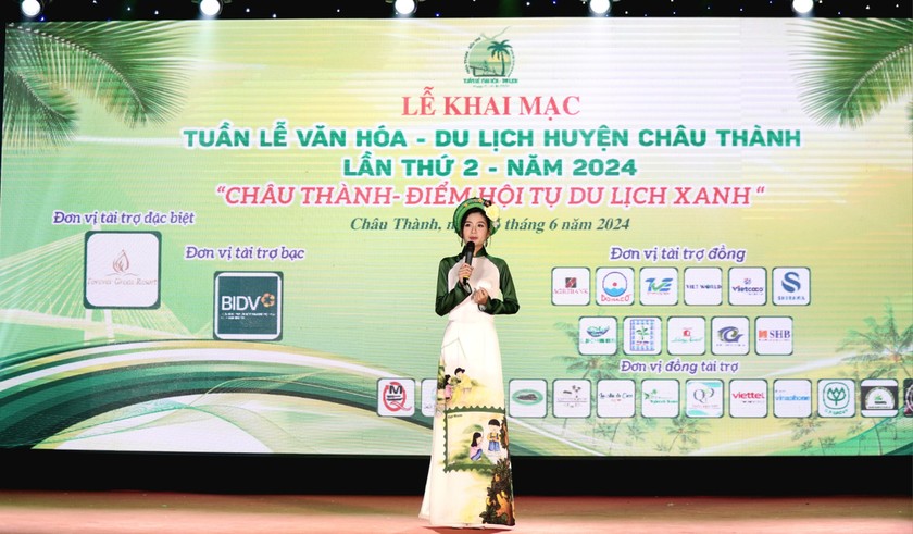 Hoa hậu Môi trường thế giới 2023 Nguyễn Thanh Hà sẽ đồng hành với Tuần lễ Văn hóa - Du lịch huyện Châu Thành, lần 2 năm 2024. Ảnh: Anh Như