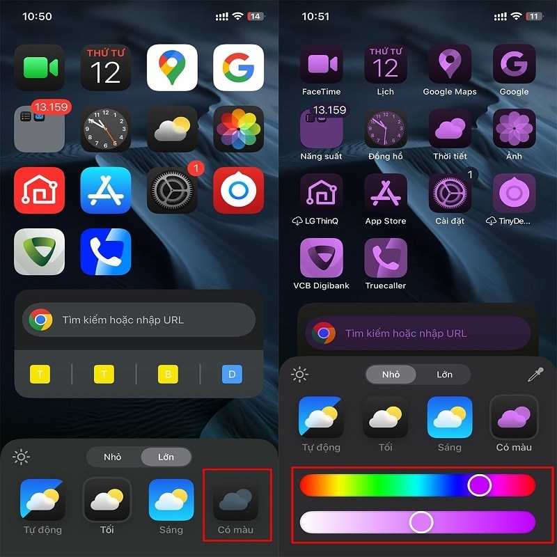 Đổi màu ứng dụng trên iPhone chỉ với vài thao tác đơn giản