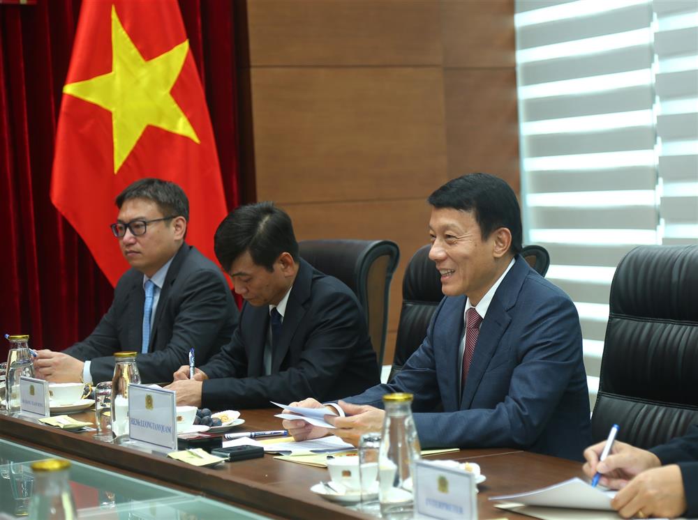 Bộ trưởng Lương Tam Quang phát biểu tại buổi tiếp. Ảnh: Cổng TTĐT Bộ Công an