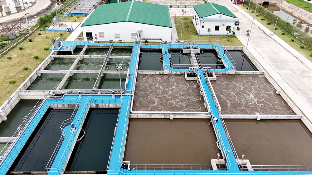 Nhà máy xử lý nước thải tập trung của Khu công nghiệp Liên Hà Thái có công nghệ hiện đại góp phần bảo vệ môi trường khu công nghiệp và các vùng phụ cận