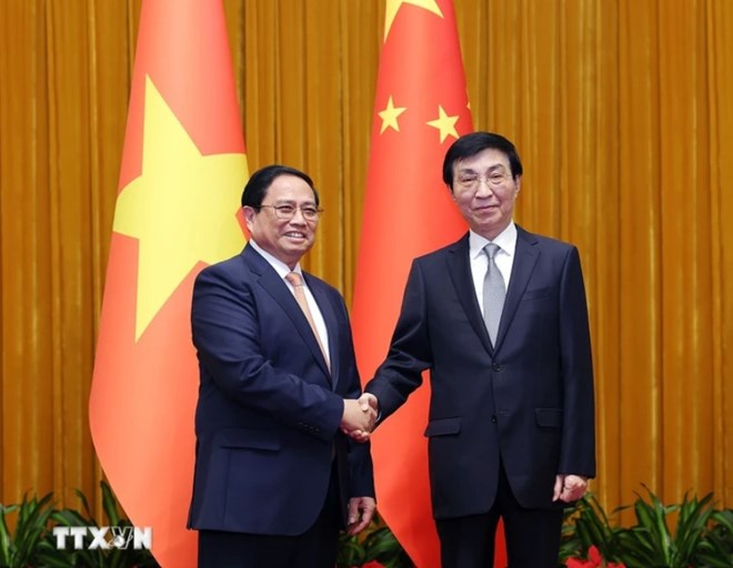 Thủ tướng Phạm Minh Chính hội kiến Chủ tịch Chính hiệp Trung Quốc