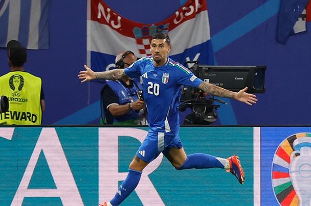 Zaccagni trở thành người hùng của Italy trong trận đấu với Croatia. Ảnh: AFP