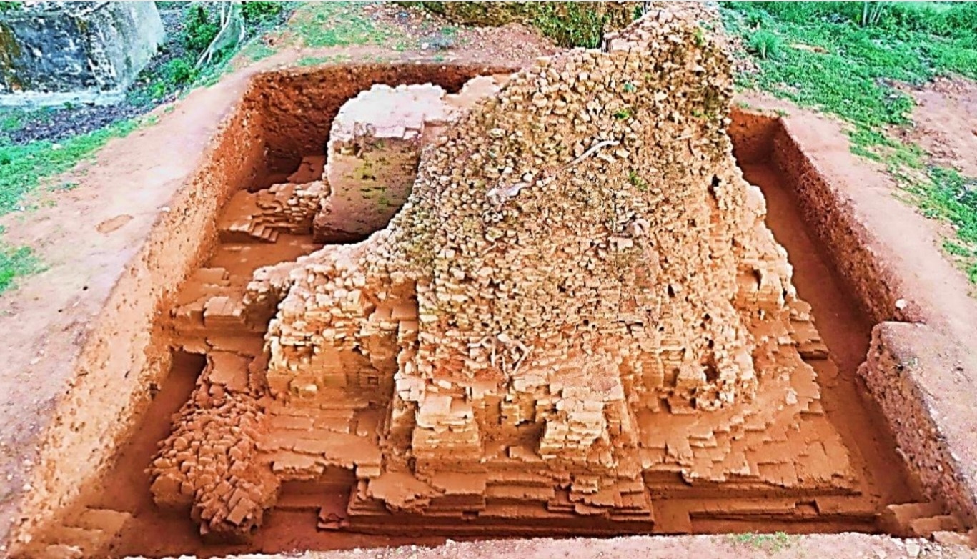 Khảo cổ phát hiện nhiều hiện vật, đầu tượng Phật tại tháp đôi Liễu Cốc- Ảnh 4.