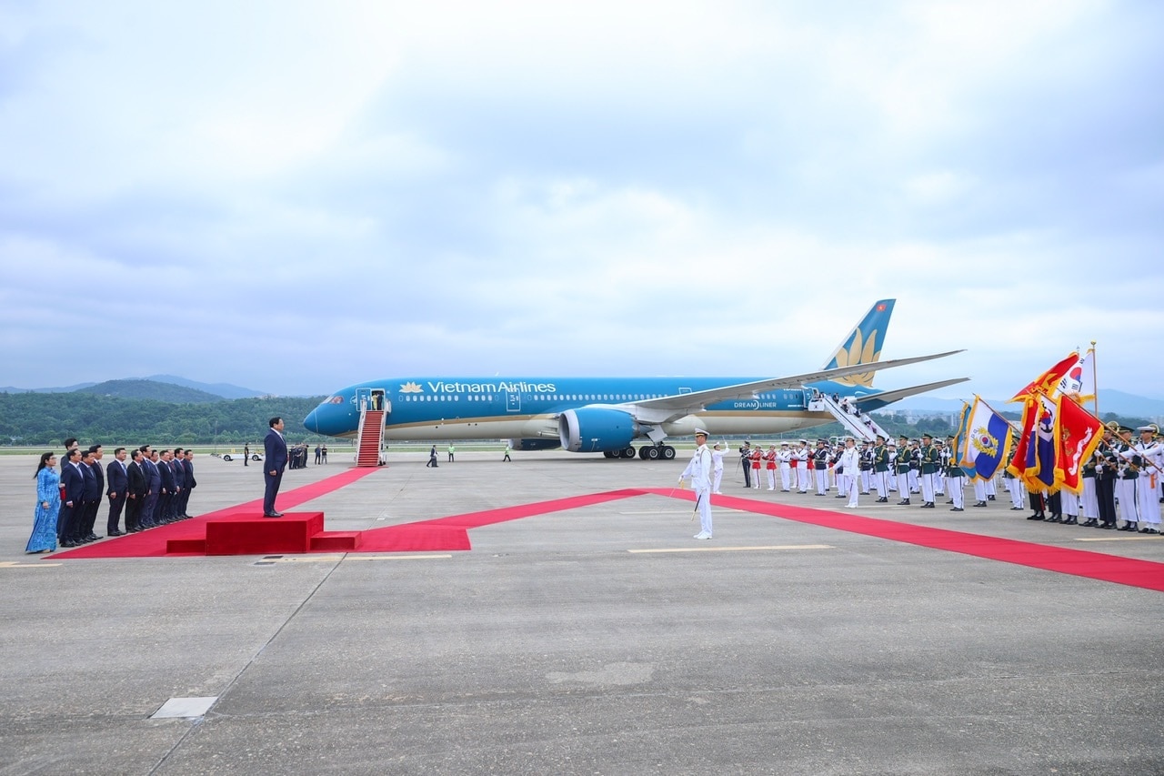 Lễ đón Thủ tướng Phạm Minh Chính thăm chính thức Hàn Quốc - 4