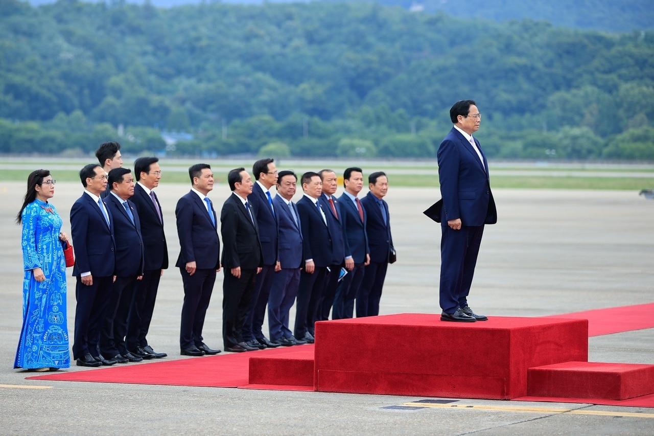 Lễ đón Thủ tướng Phạm Minh Chính thăm chính thức Hàn Quốc - 6
