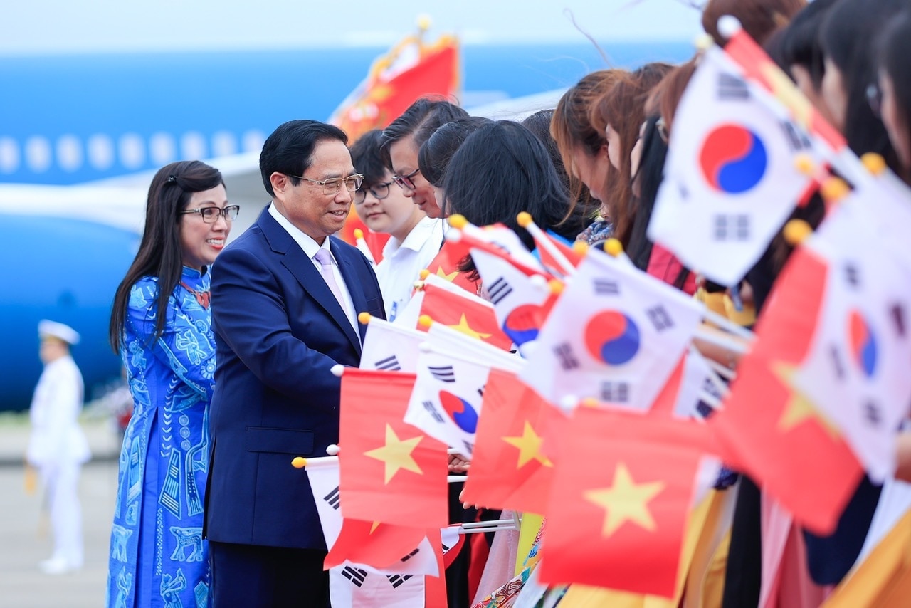 Lễ đón Thủ tướng Phạm Minh Chính thăm chính thức Hàn Quốc - 8