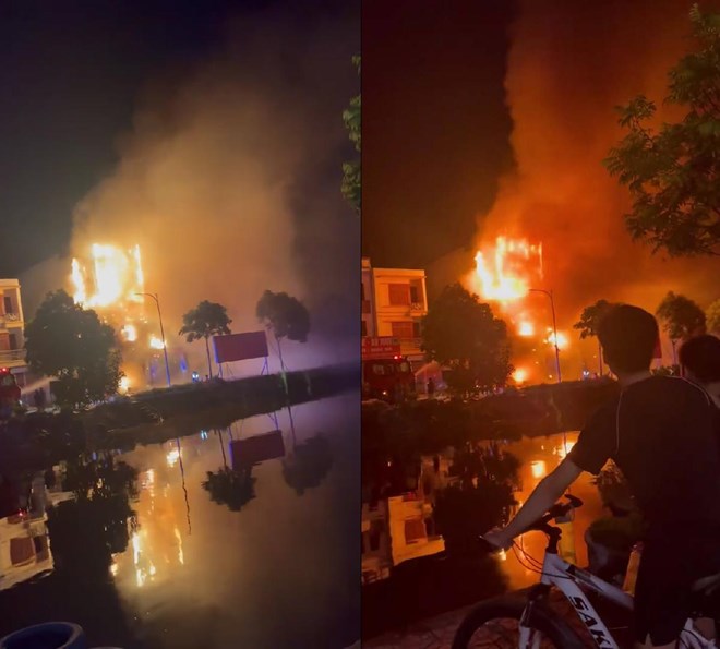 Cháy cửa hàng điện lạnh ở Nam Định, 4 người trong gia đình thoát nạn trong đêm