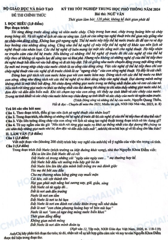 Giáo viên nhận xét gì về đề thi tốt nghiệp THPT môn Ngữ văn? -0