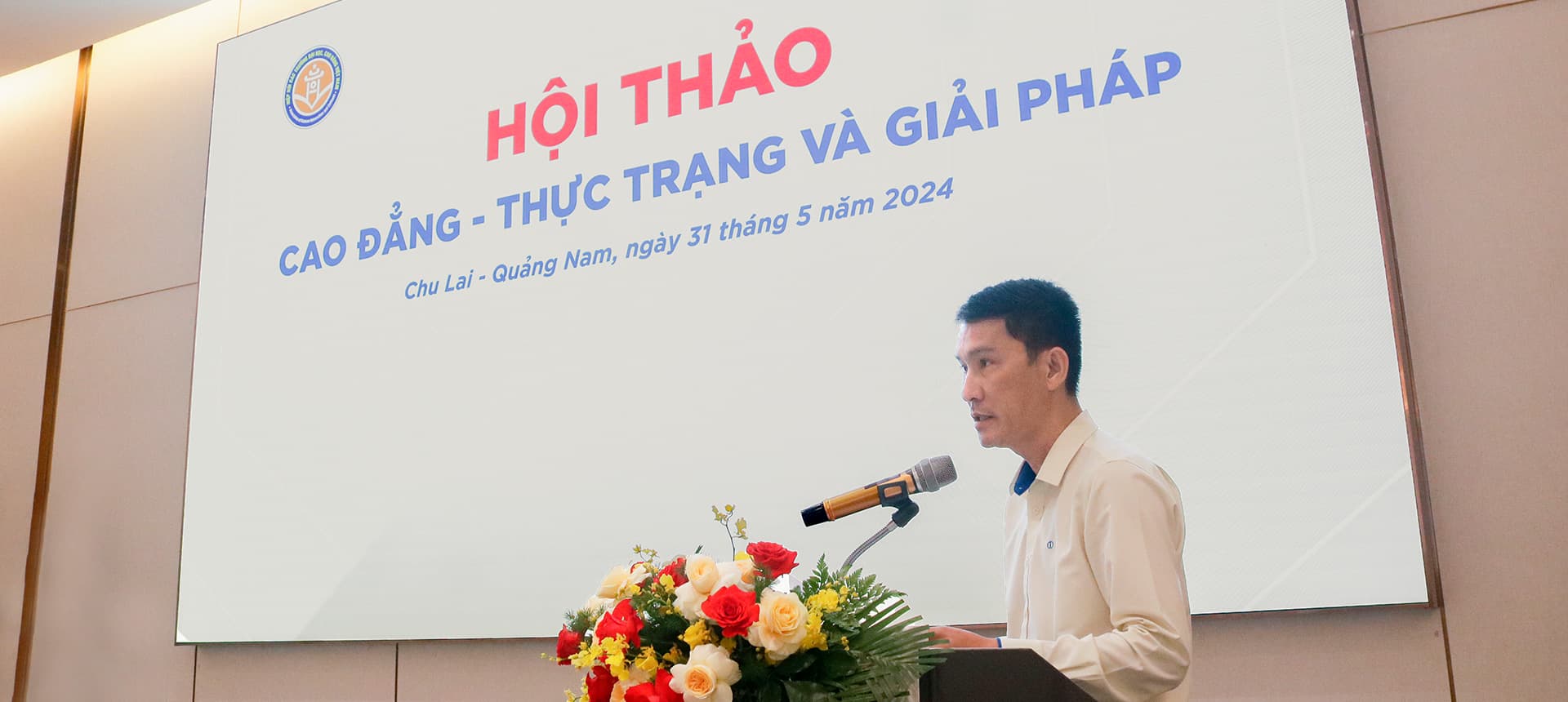 Đại diện Tập đoàn THACO, ông Đỗ Minh Tâm - Tổng Giám đốc THACO INDUSTRIES phát biểu chào mừng