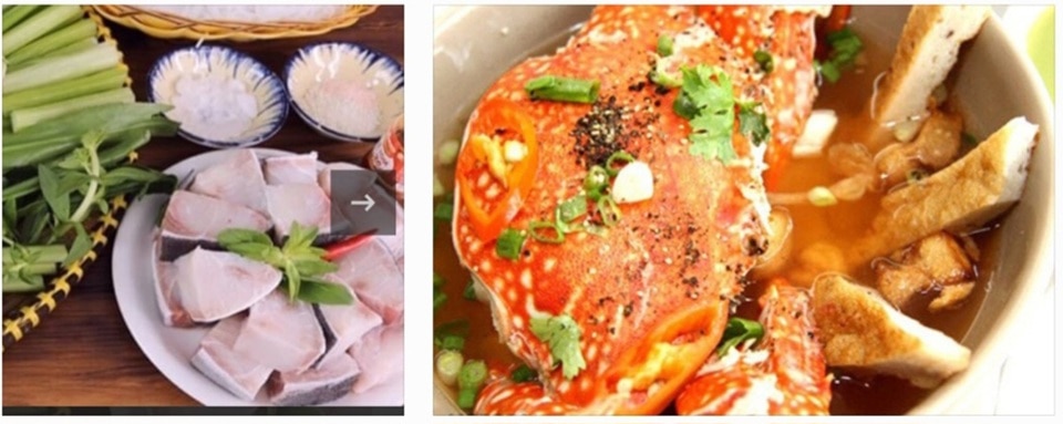 Bánh canh ghẹ và lẩu cá bớp là những "hải vị" nổi tiếng của Hà Tiên. Ảnh Minh họa.