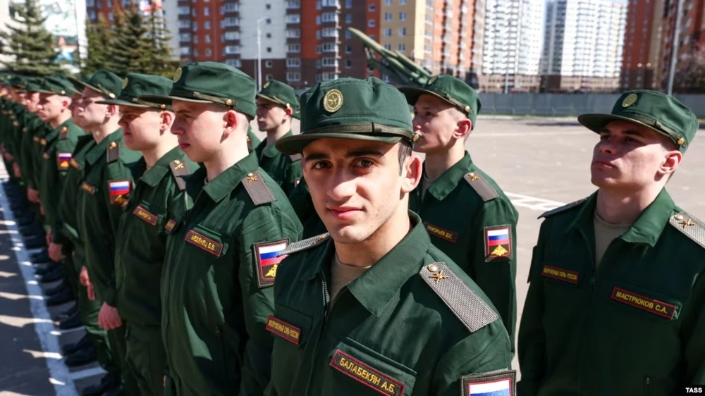 Các tân binh Nga. Ảnh: RFE