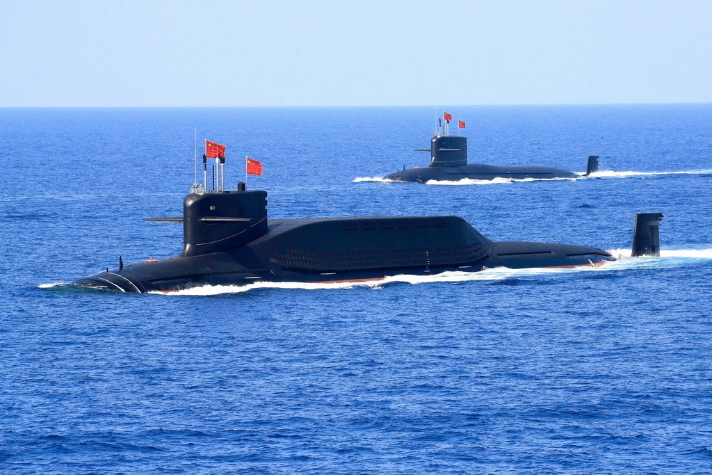 Tàu ngầm tên lửa đạn đạo Trung Quốc bất ngờ nổi lên ở eo biển Đài Loan- Ảnh 1.