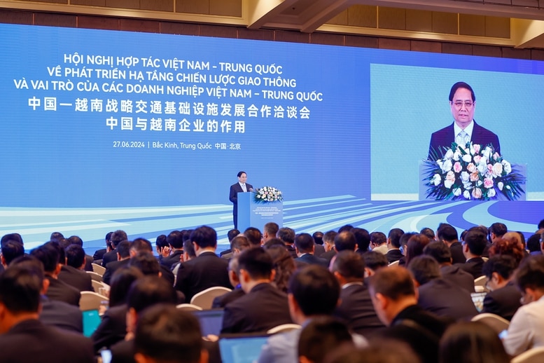 Thủ tướng Phạm Minh Chính dự Hội nghị hợp tác Việt Nam-Trung Quốc về phát triển hạ tầng- Ảnh 1.