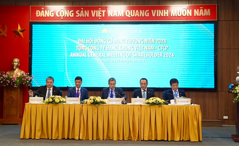 Ban chủ toạ điều hành Đại hội đồng cổ đông thường niên Vietnam Airlines 2024.