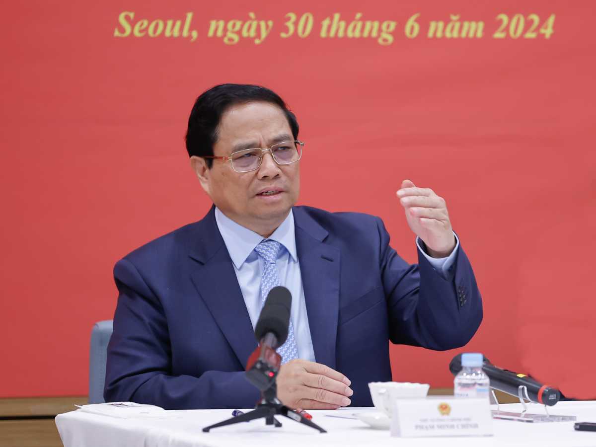 Thủ tướng khẳng định, Đảng, Nhà nước ta luôn xác định cộng đồng người Việt Nam ở nước ngoài là bộ phận không tách rời của cộng đồng các dân tộc Việt Nam. Ảnh: VGP