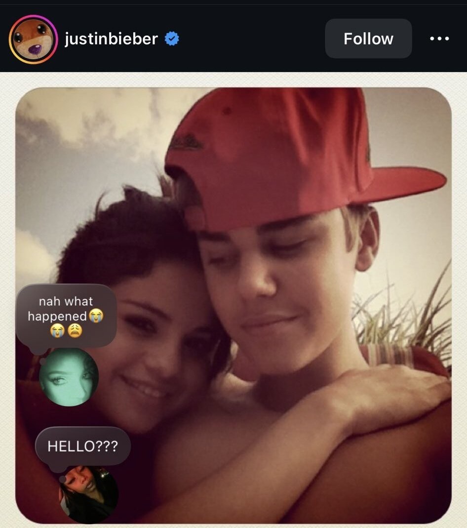 The photo Justin Bieber took with his ex-lover has been deleted. Photo: X