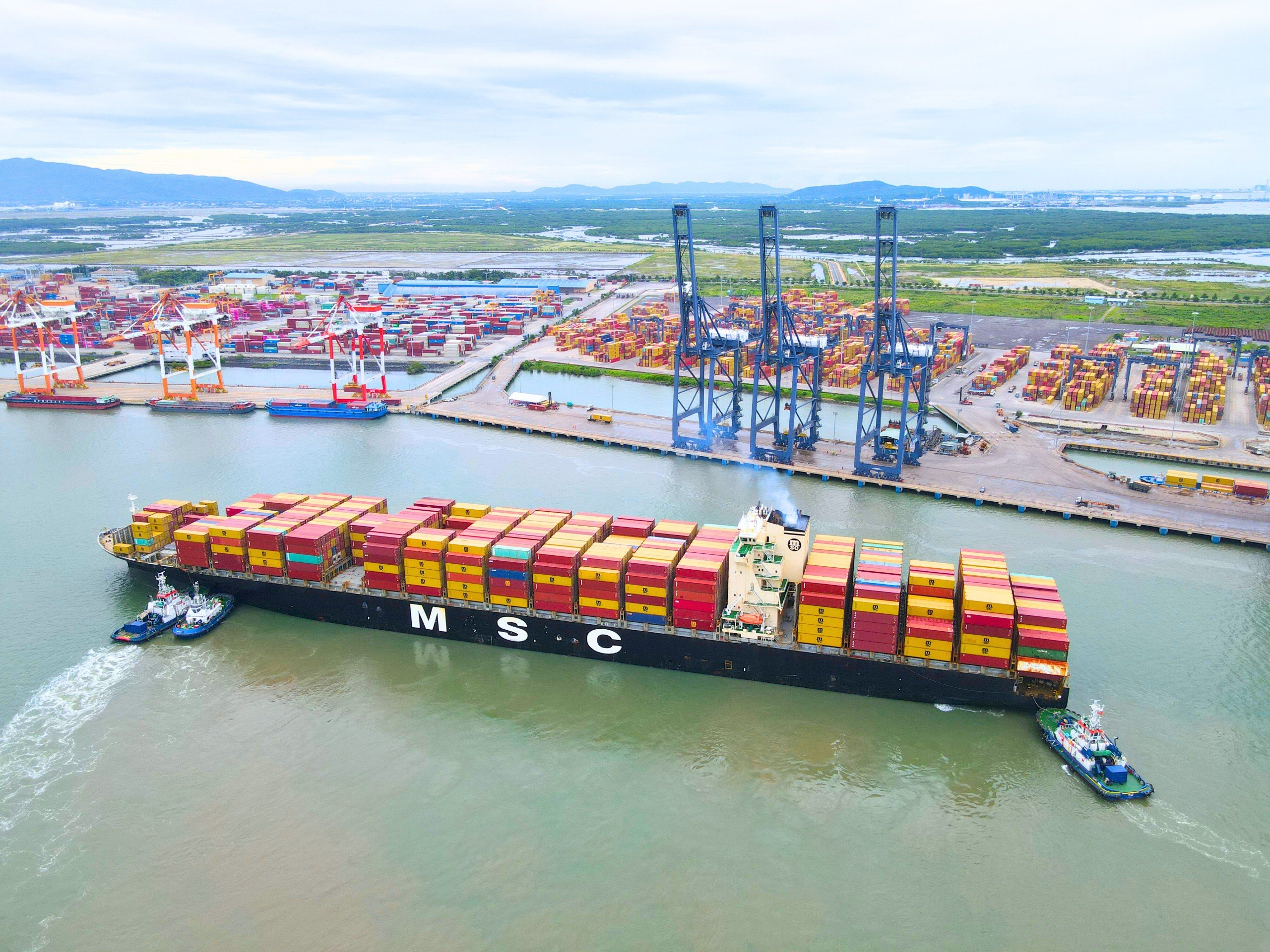 Cảng Việt Nam đón tàu container sức chở 8.000 Teus đi châu Âu- Ảnh 1.
